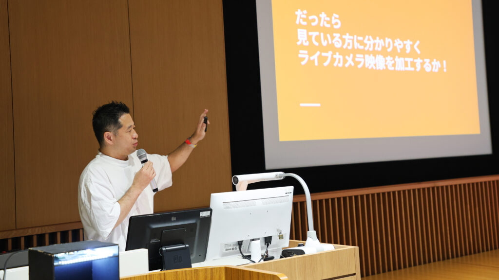 東洋学園大学にて、LIVESION LEDビジョンを活用した体験型特別講義を実施